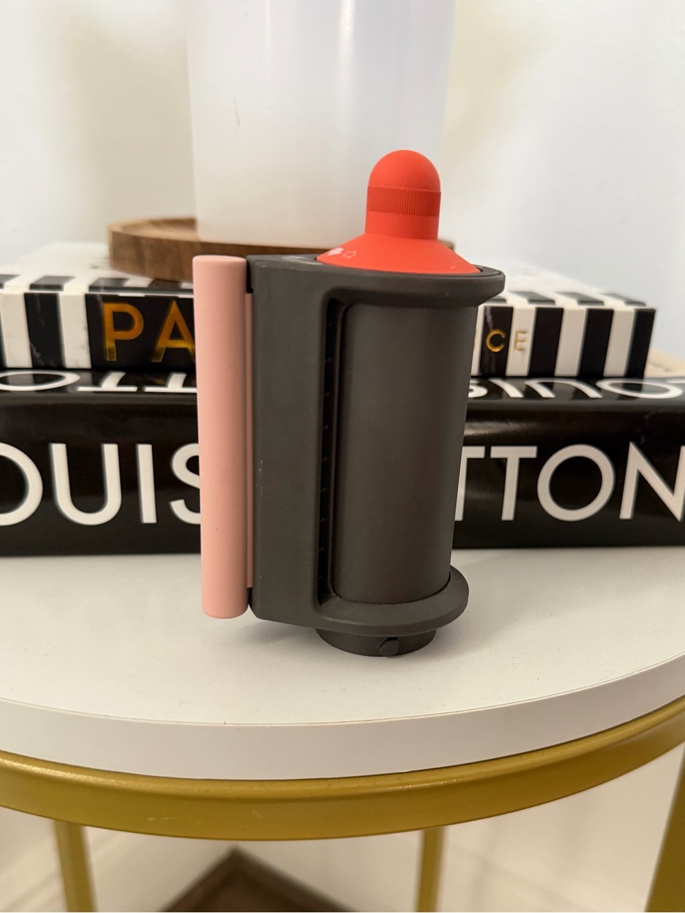 Dyson Coanda turquoise, coral, gray, and pink